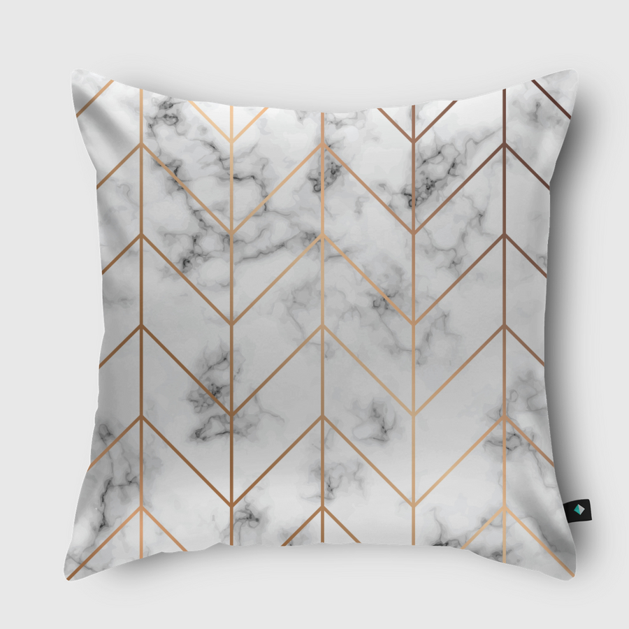 Marble and golden chevron