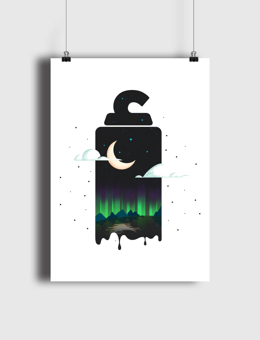 Arabic Letter Alef Aurora