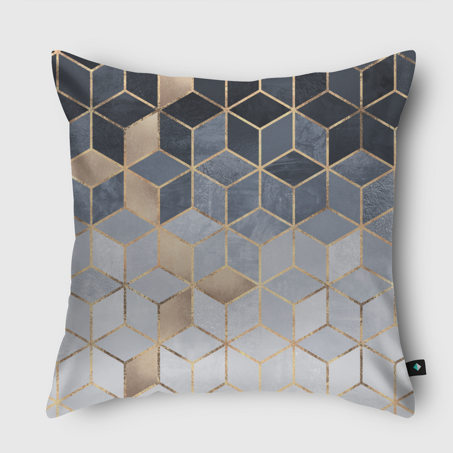 Soft Blue Gradient Cubes