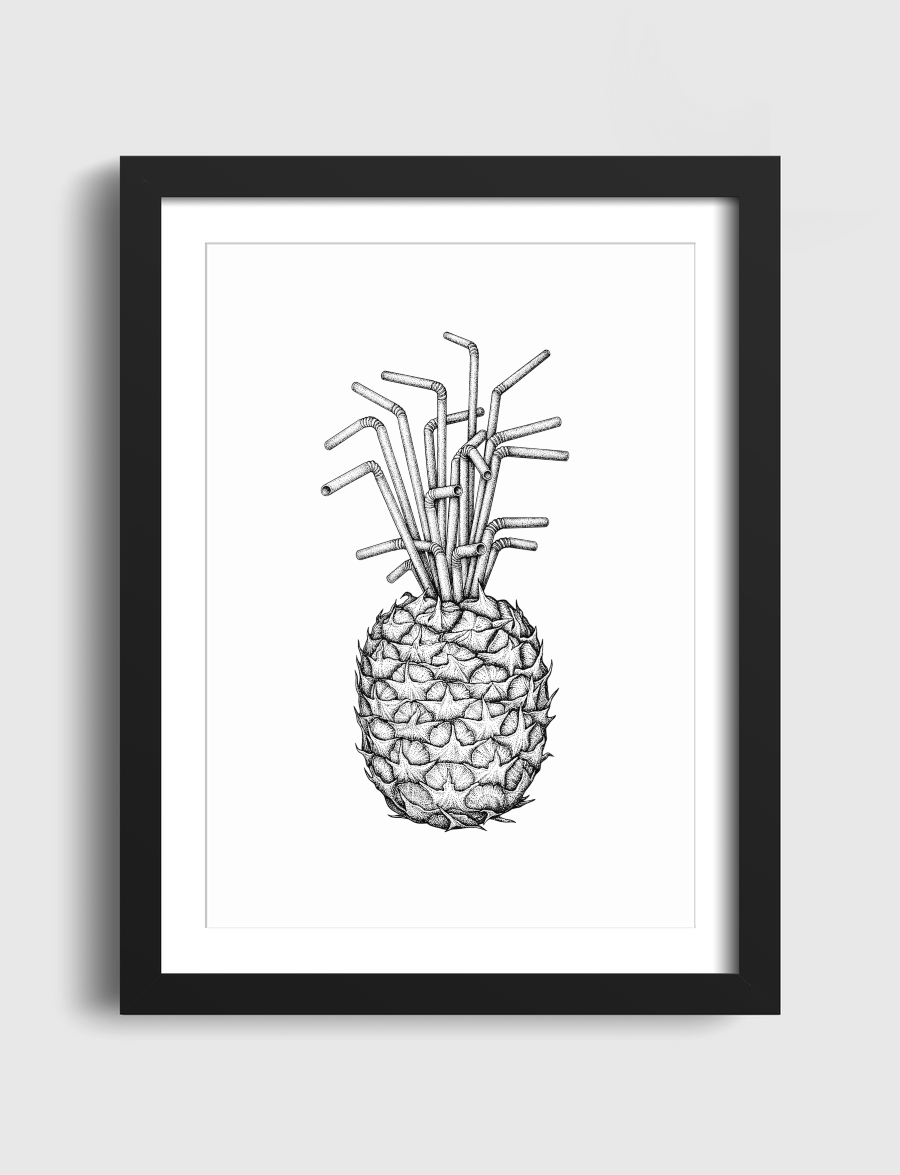 Pineapple straws