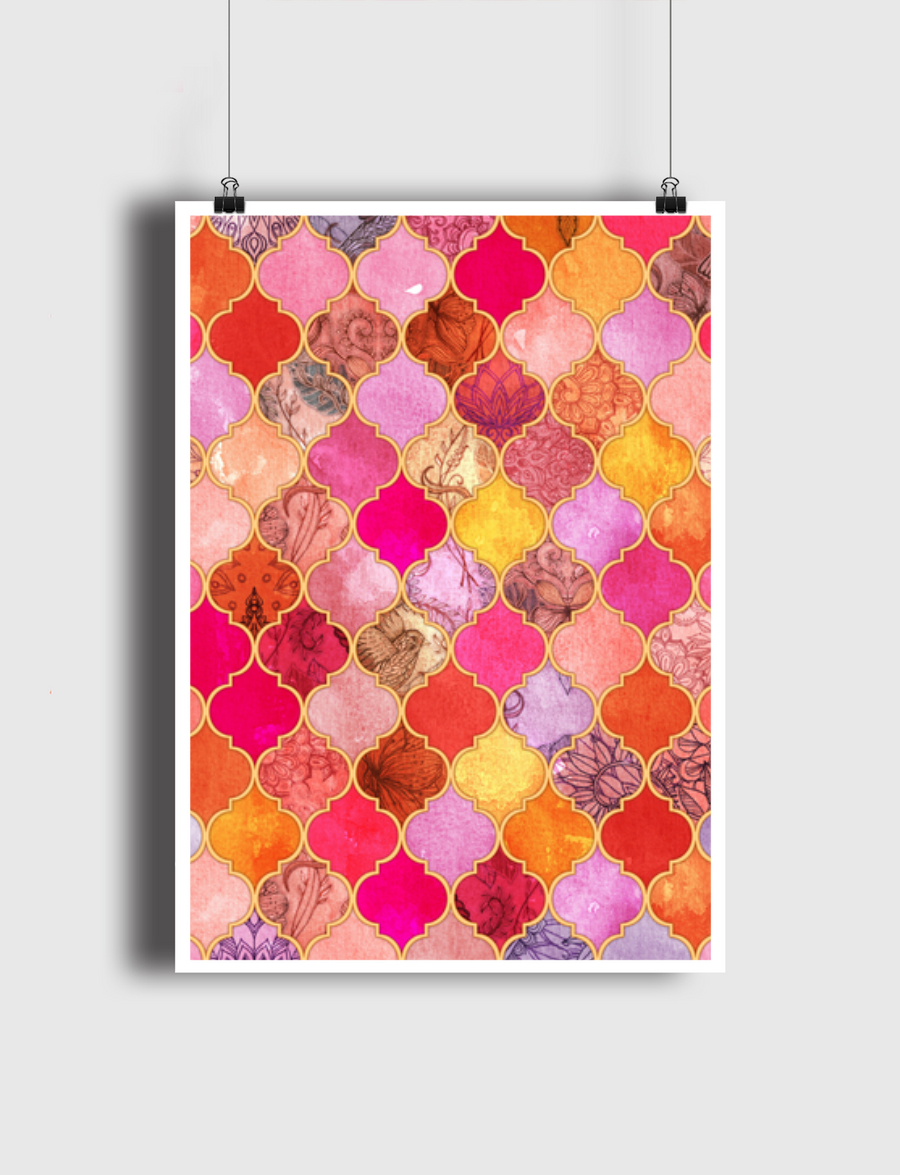 Hot Pink Moroccan Tiles