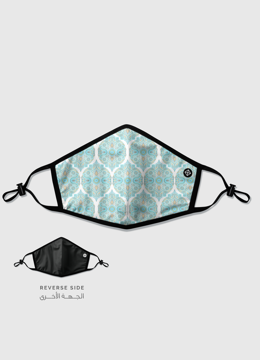 Aqua & Tan Doodle Pattern