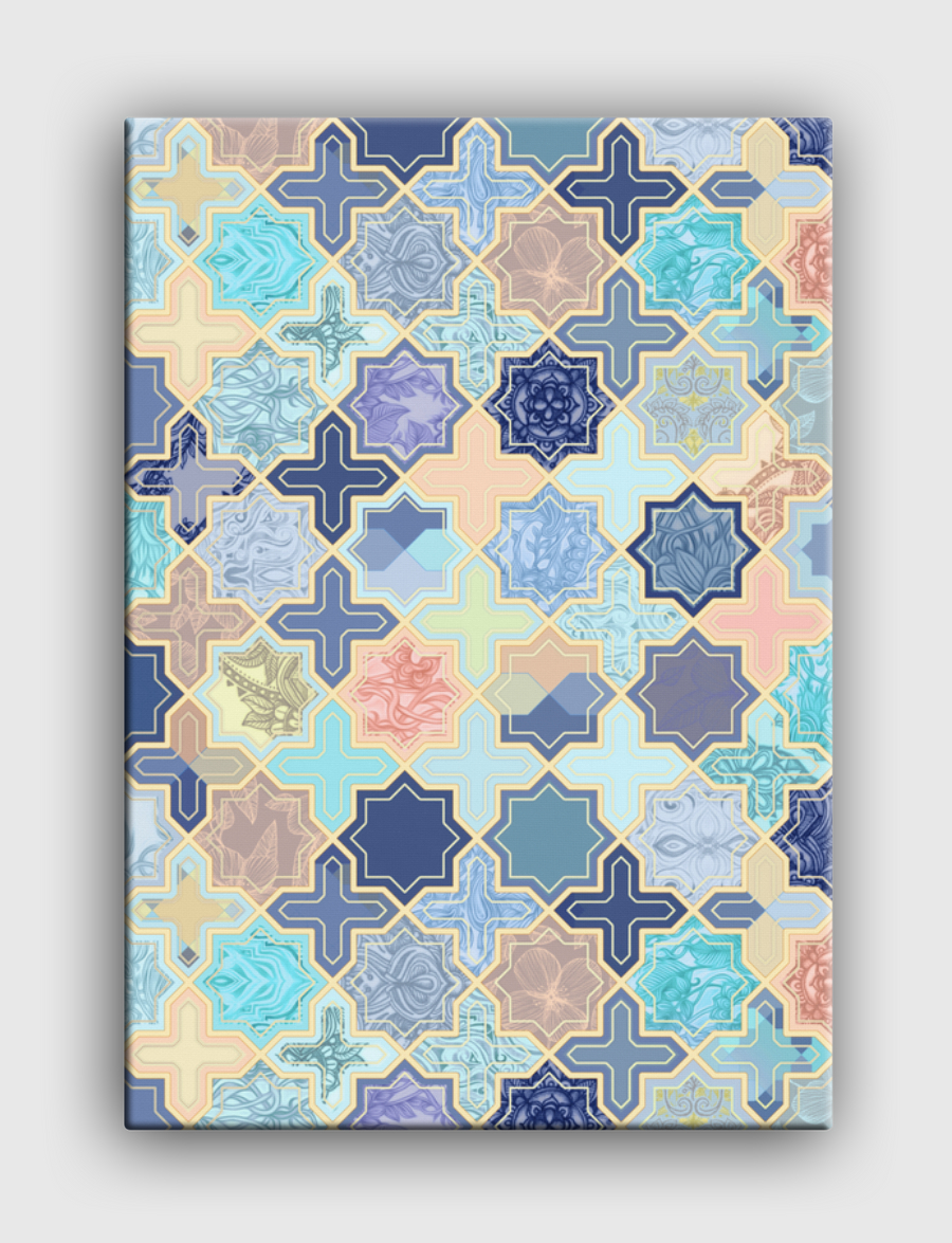 Blush & Blue Geometric