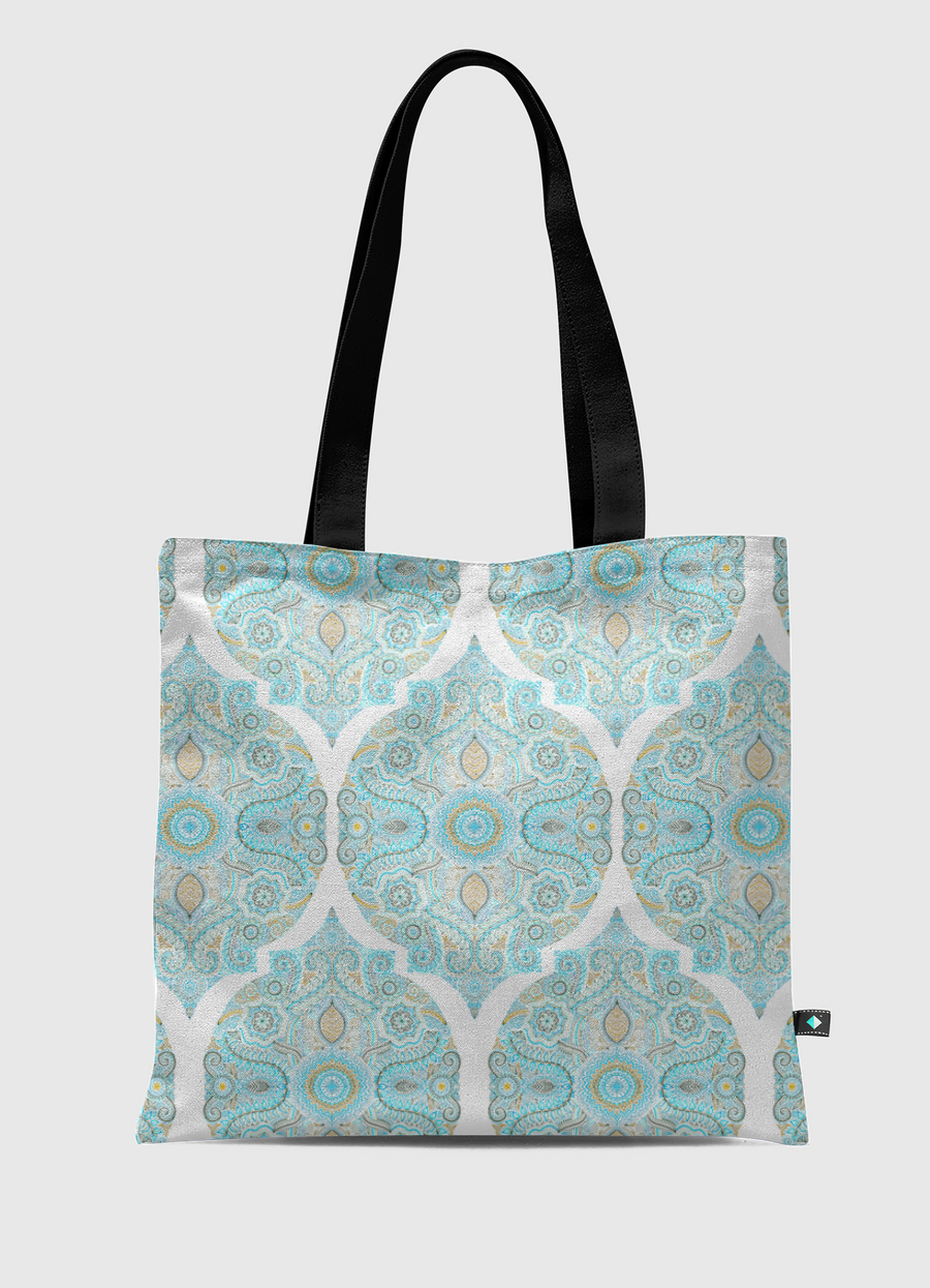 Aqua & Tan Doodle Pattern