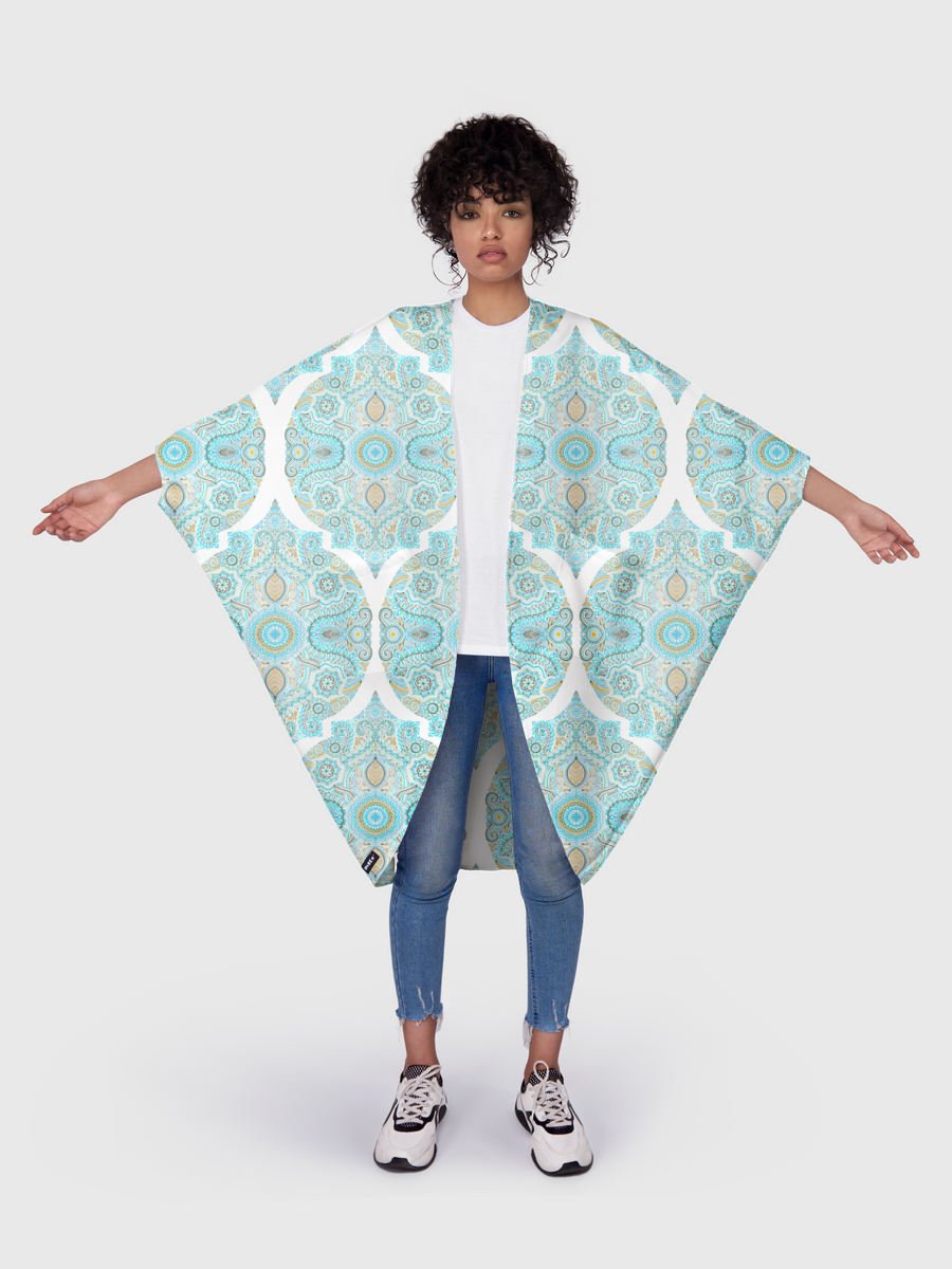 Aqua & Tan Doodle Pattern