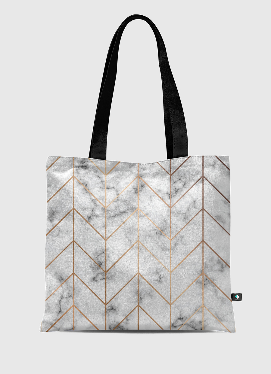Marble and golden chevron