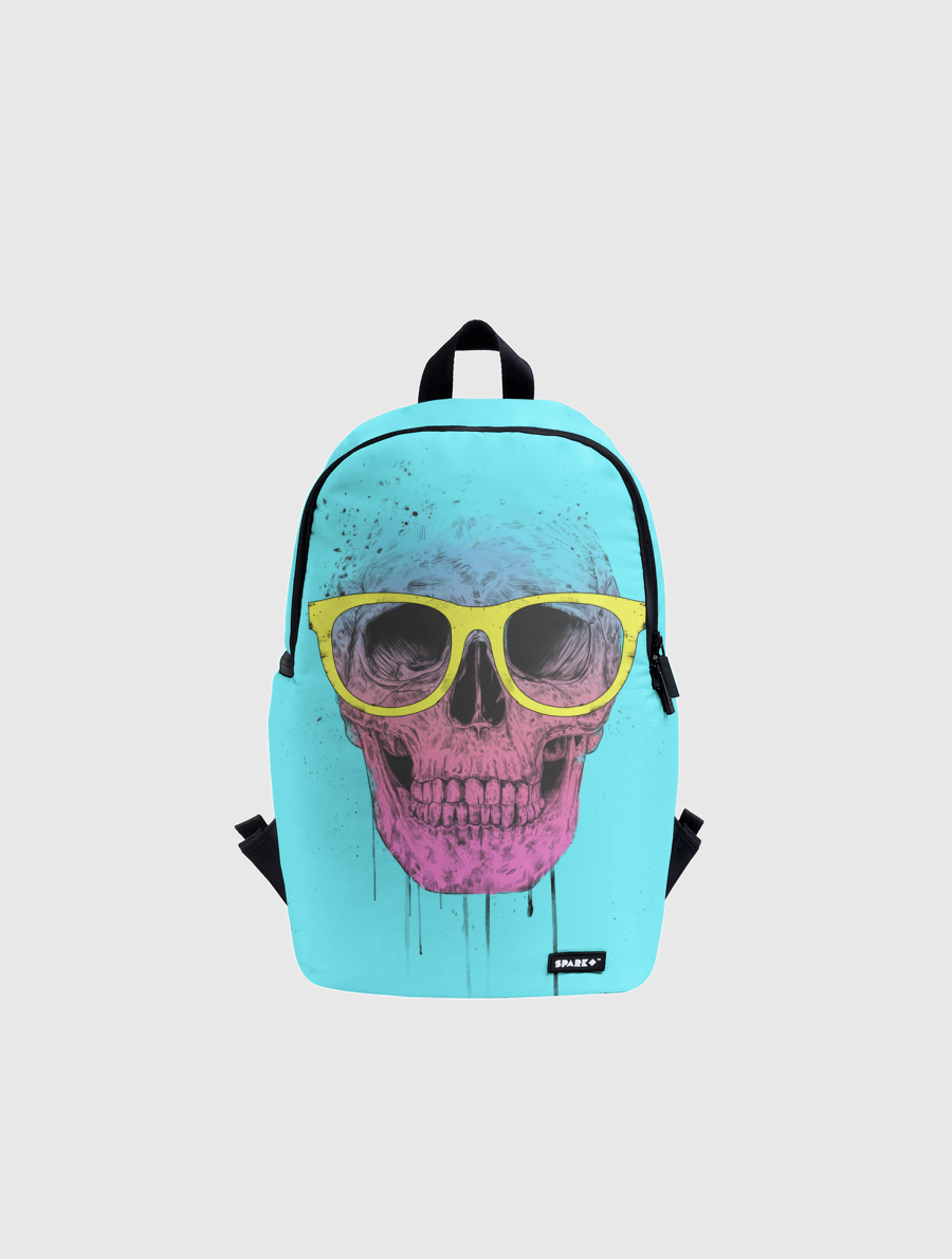 Pop art skull with glasses