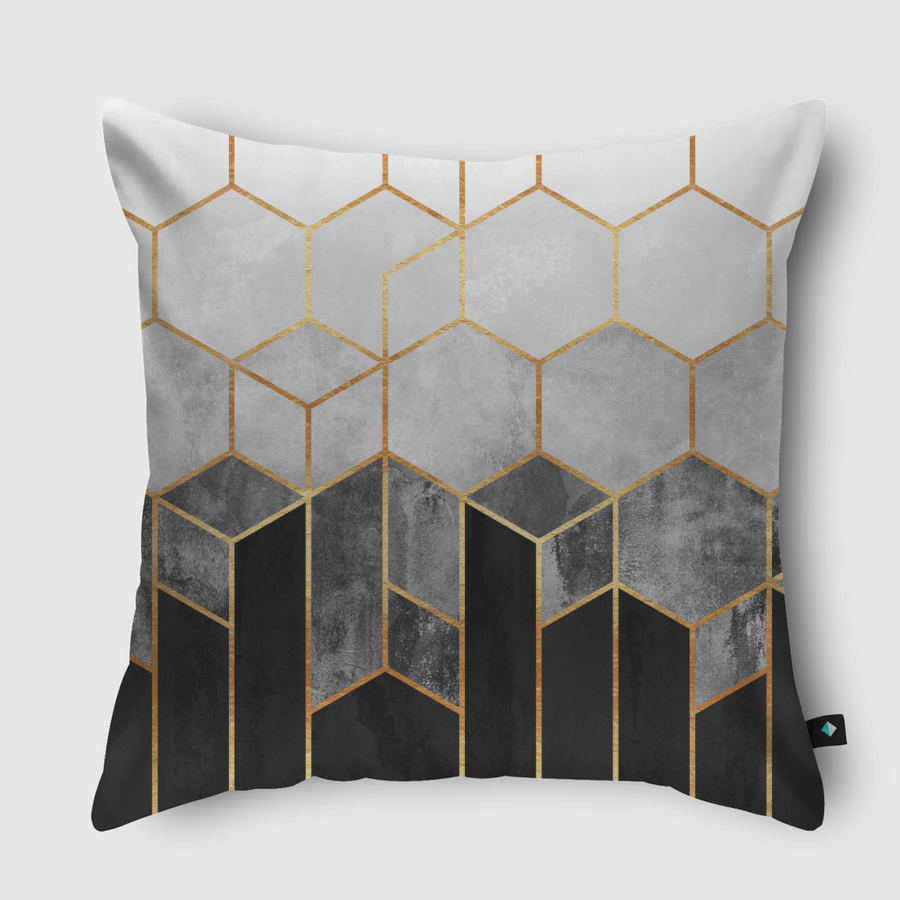 Charcoal Hexagons 