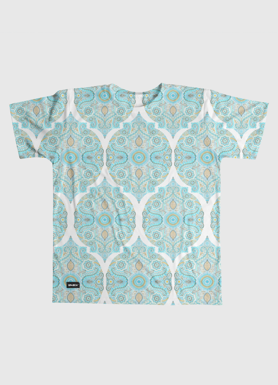 Aqua & Tan Doodle Pattern