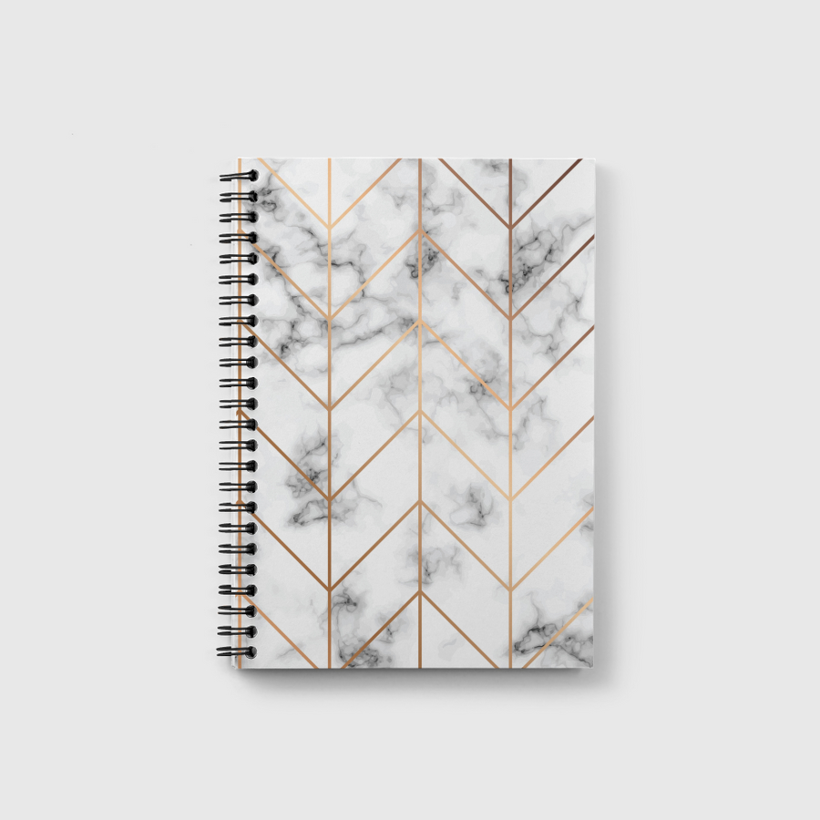 Marble and golden chevron