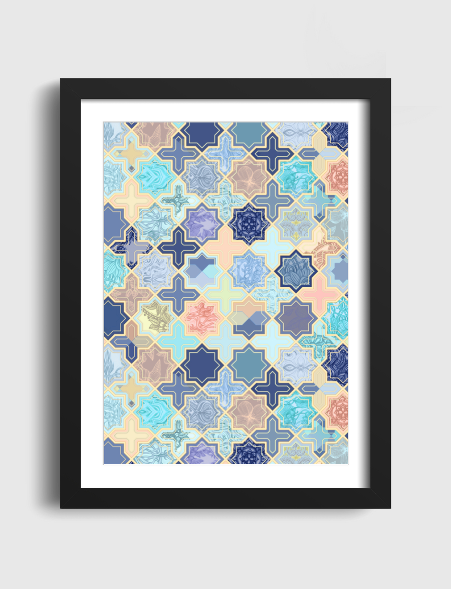 Blush & Blue Geometric