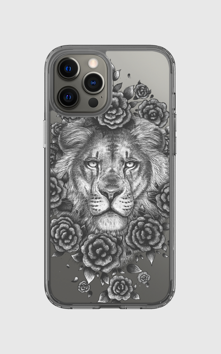 Lion in flowers