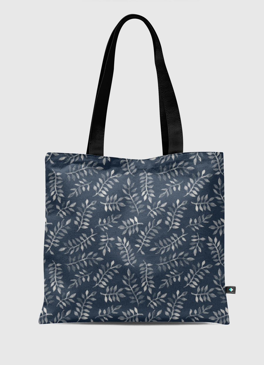 White Leaves on Navy