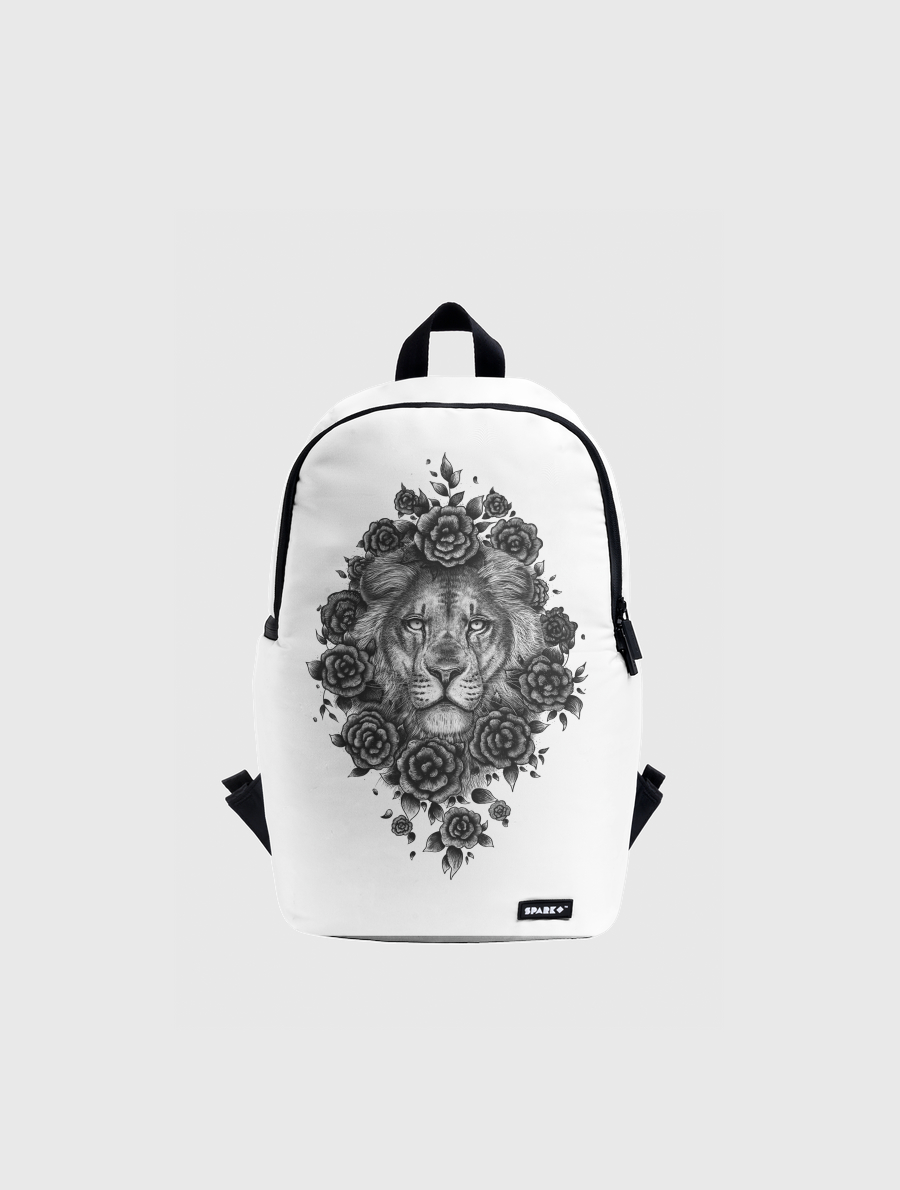 Lion in flowers