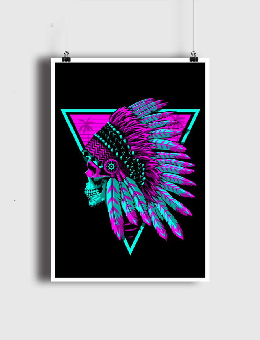 Retro Indian Skull